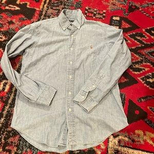 Men’s size small chambray Ralph Lauren button down dress shirt